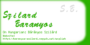 szilard baranyos business card