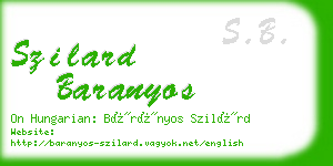 szilard baranyos business card